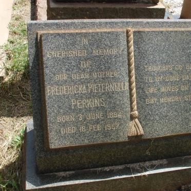 PERKINS Fredericka Pieternella 1894-1957