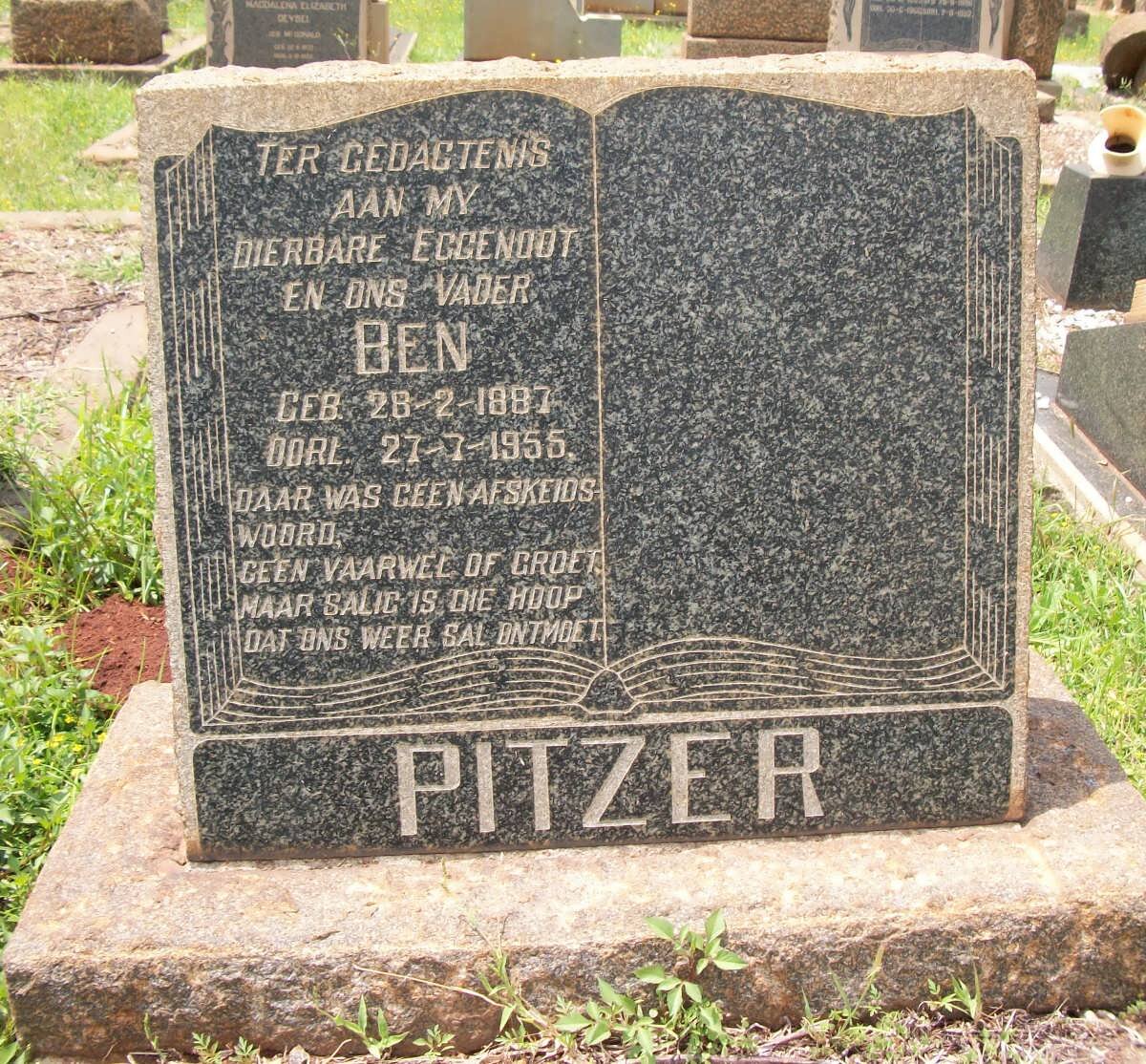 PITZER Ben 1887-1955
