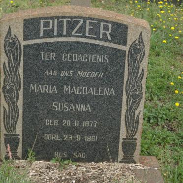 PITZER Maria Magdalena Susanna 1877-1961