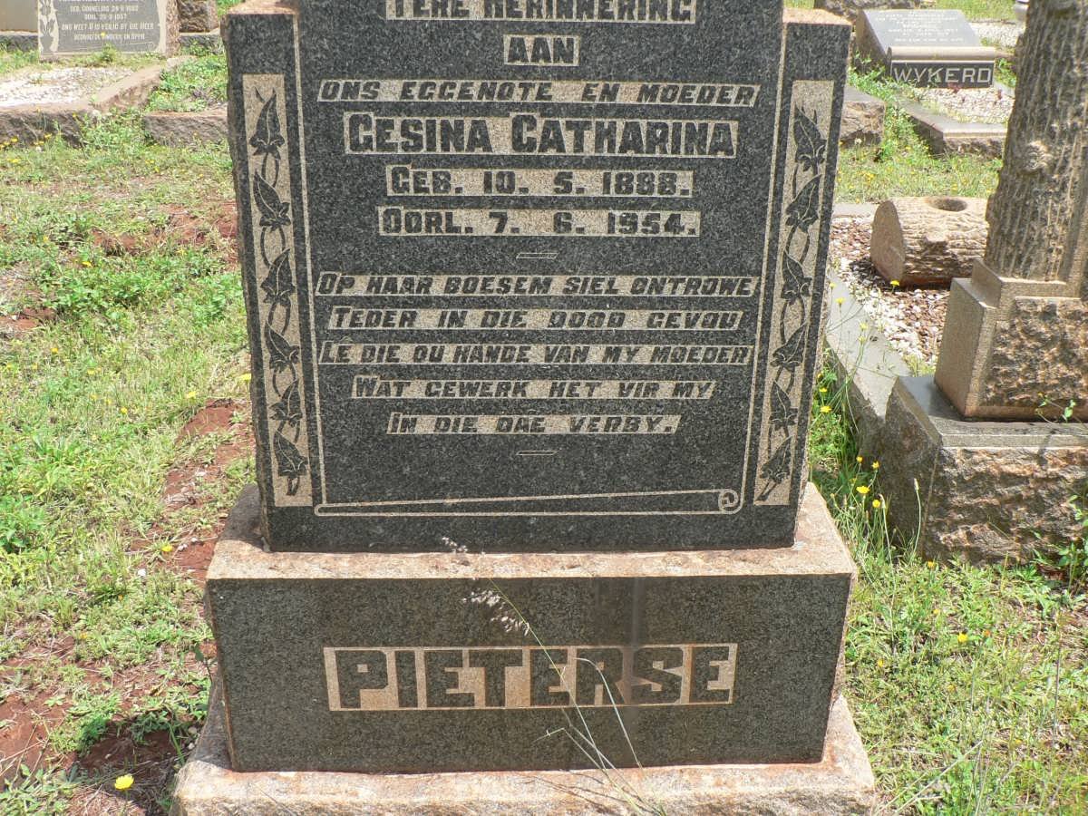 PIETERSE Gesina Catharina 1888-1954