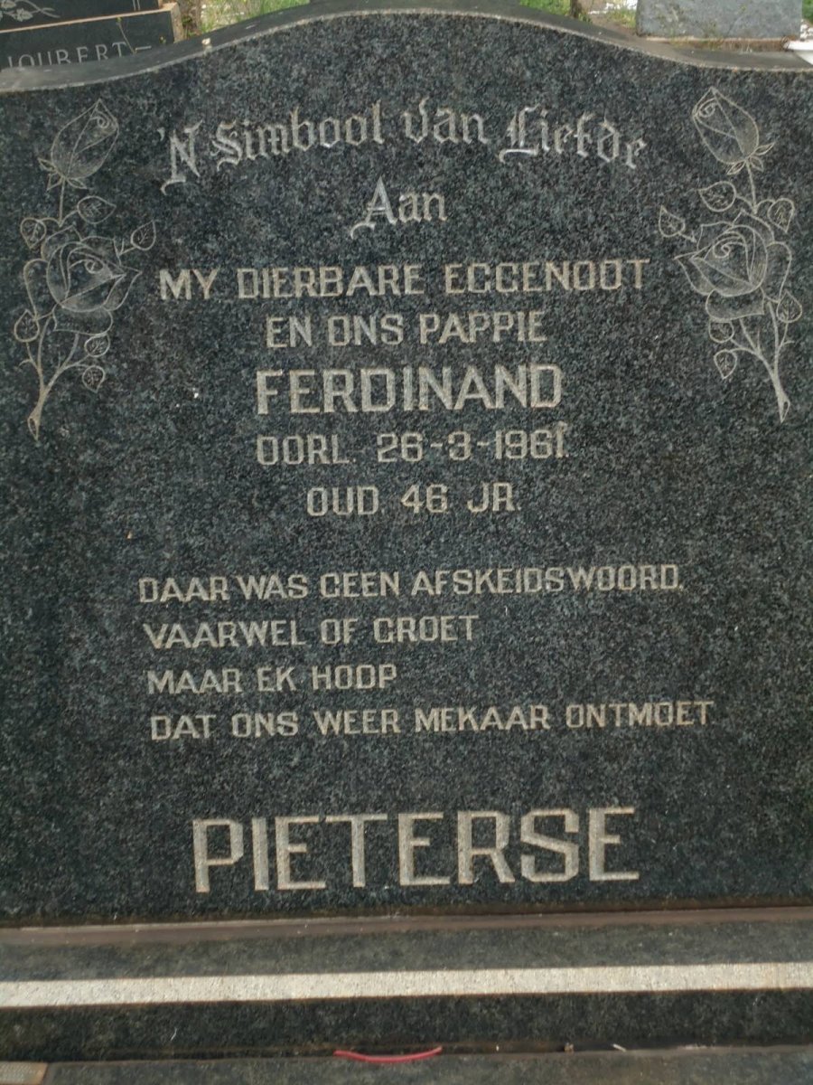 PIETERSE Ferdinand -1961