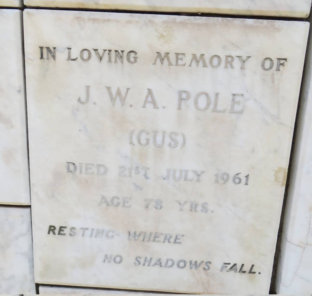 POLE J.W.A. -1961