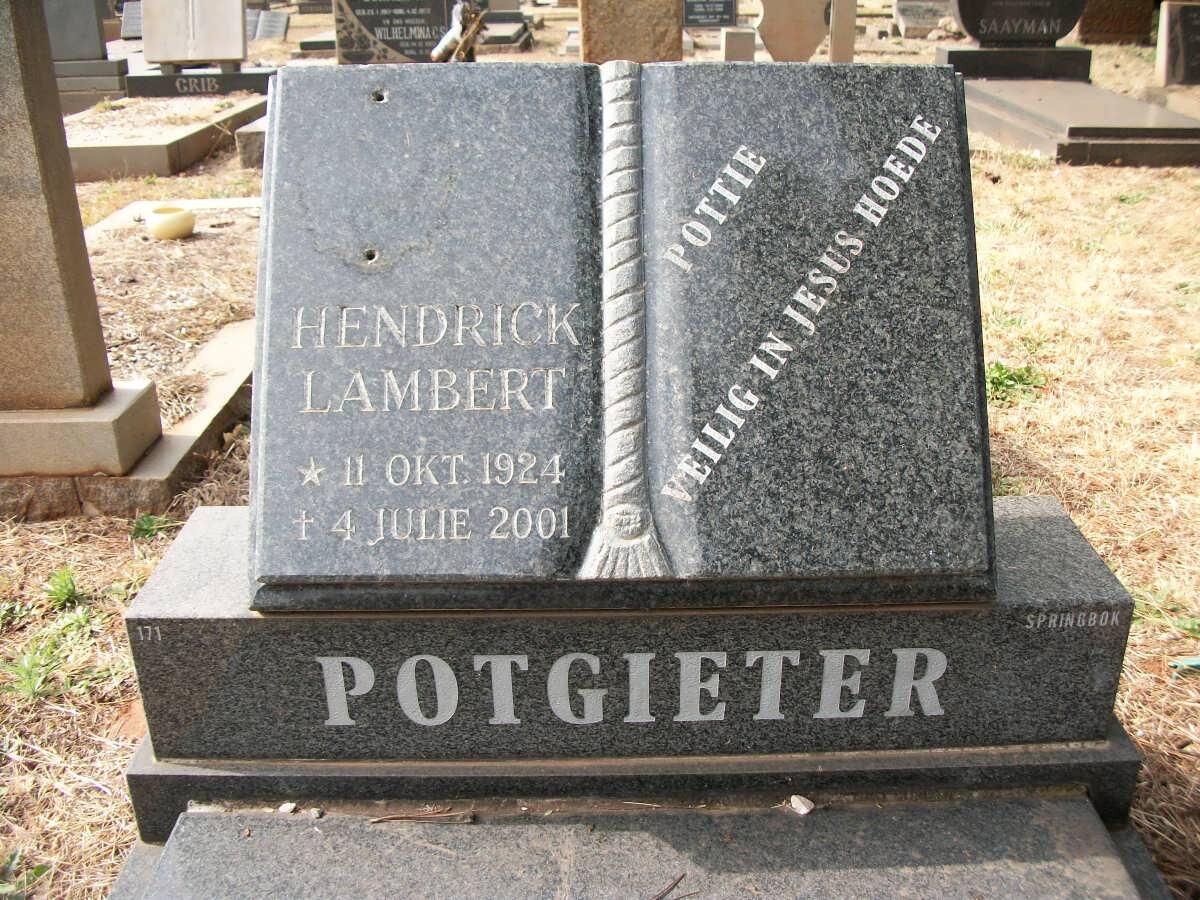 POTGIETER Hendrick Lambert 1924-2001