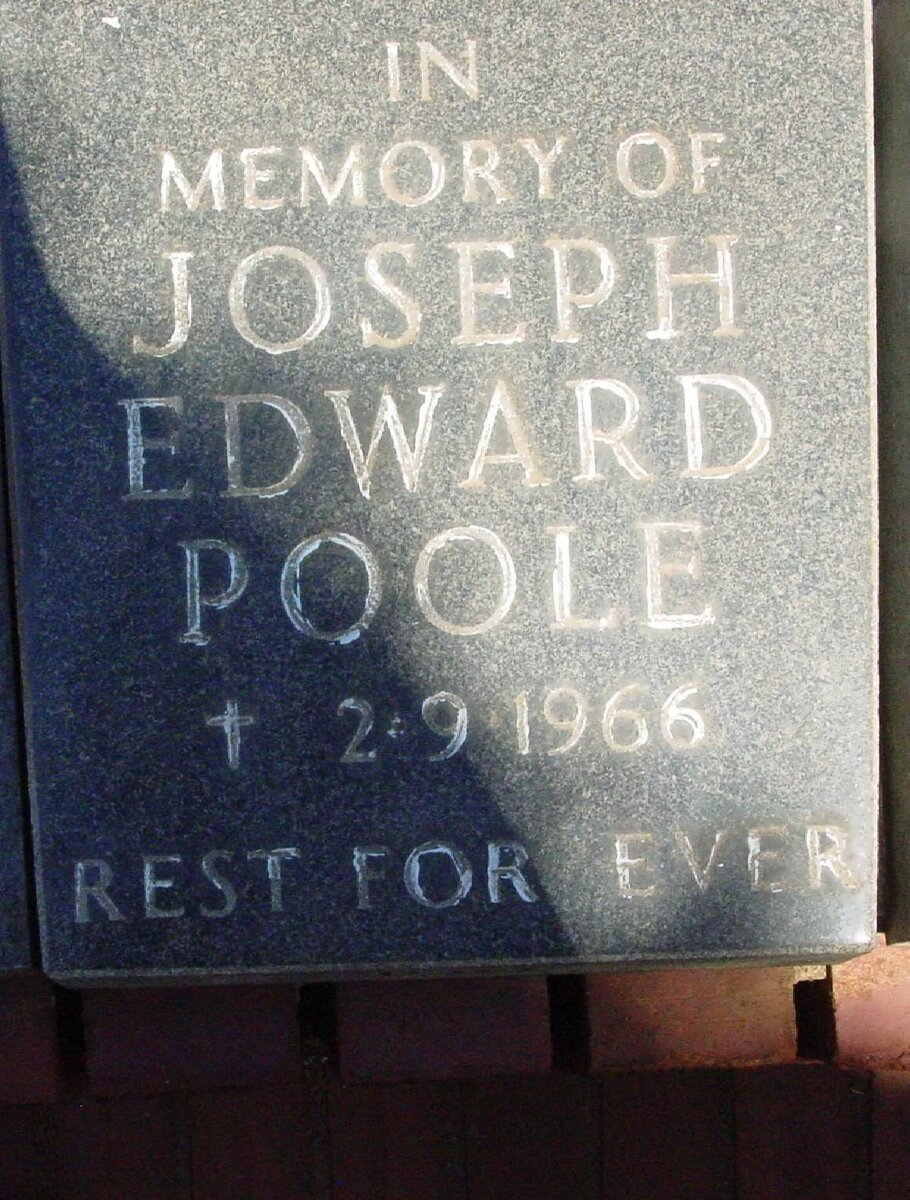 POOLE Joseph Edward -1966