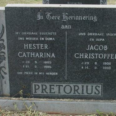 PRETORIUS Jacob Christoffel 1906-1990 &amp; Hester Catharina 1905-1985