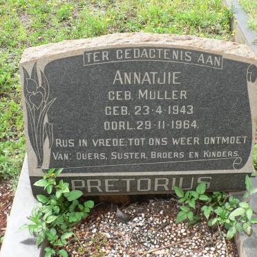 PRETORIUS Annatjie nee MULLER 1943-1964