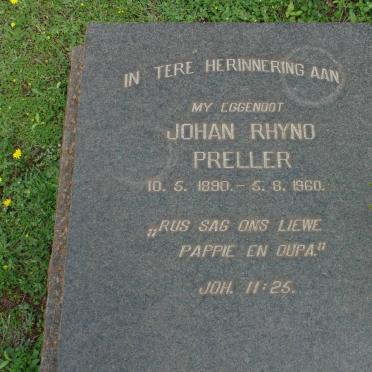 PRELLER Johan Rhyno 1890-1960