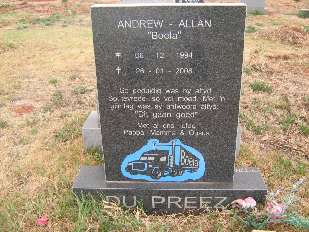 PREEZ Andrew-Allan, du 1944-2008