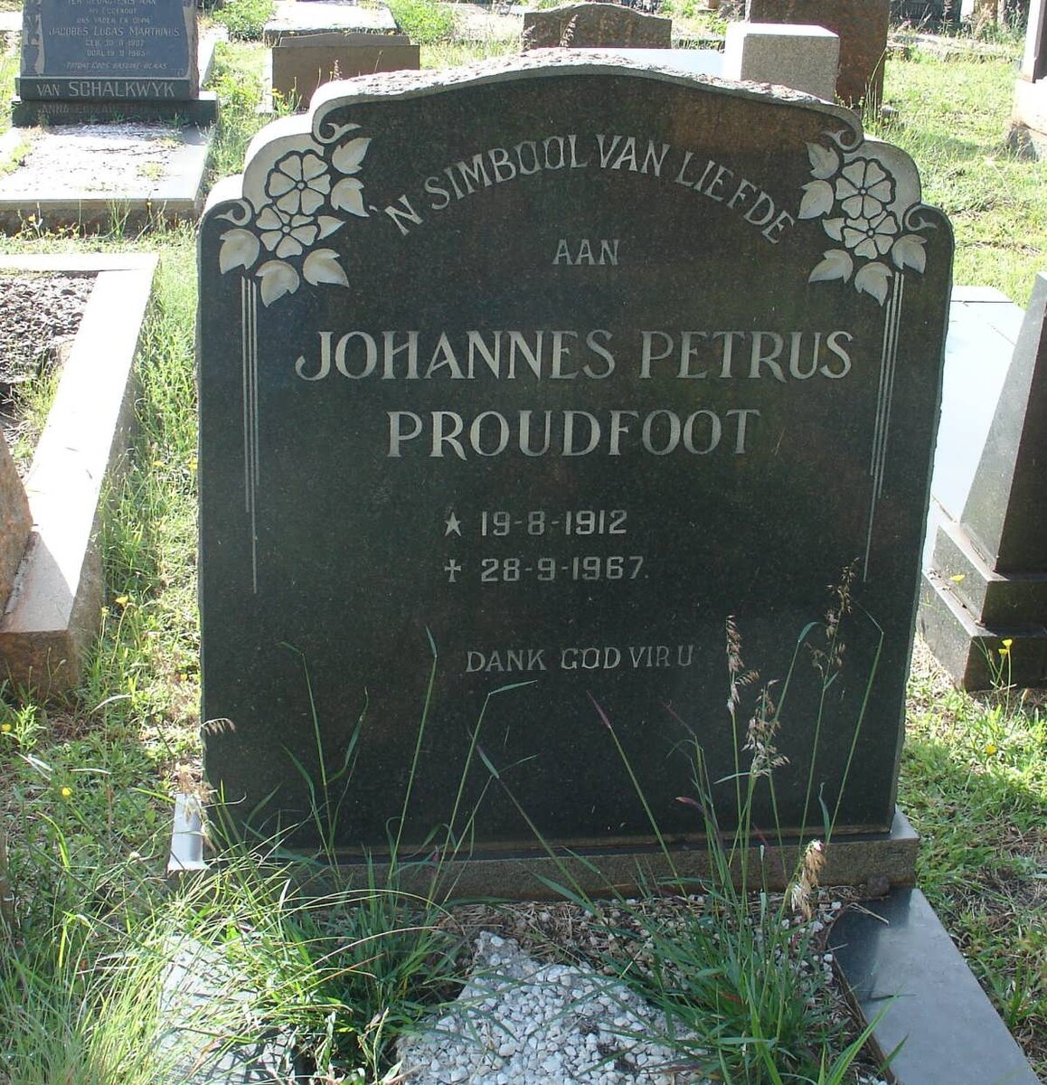 PROUDFOOT Johannes Petrus 1912-1967