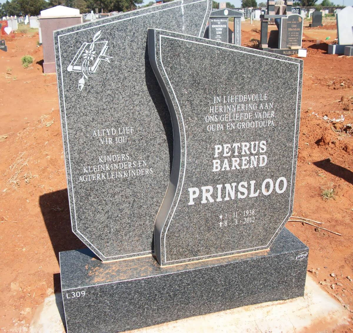 PRINSLOO Petrus Barend 1938-2012