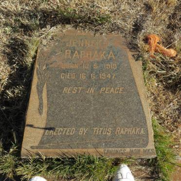 RAPHAKA Jennett 1919-1947