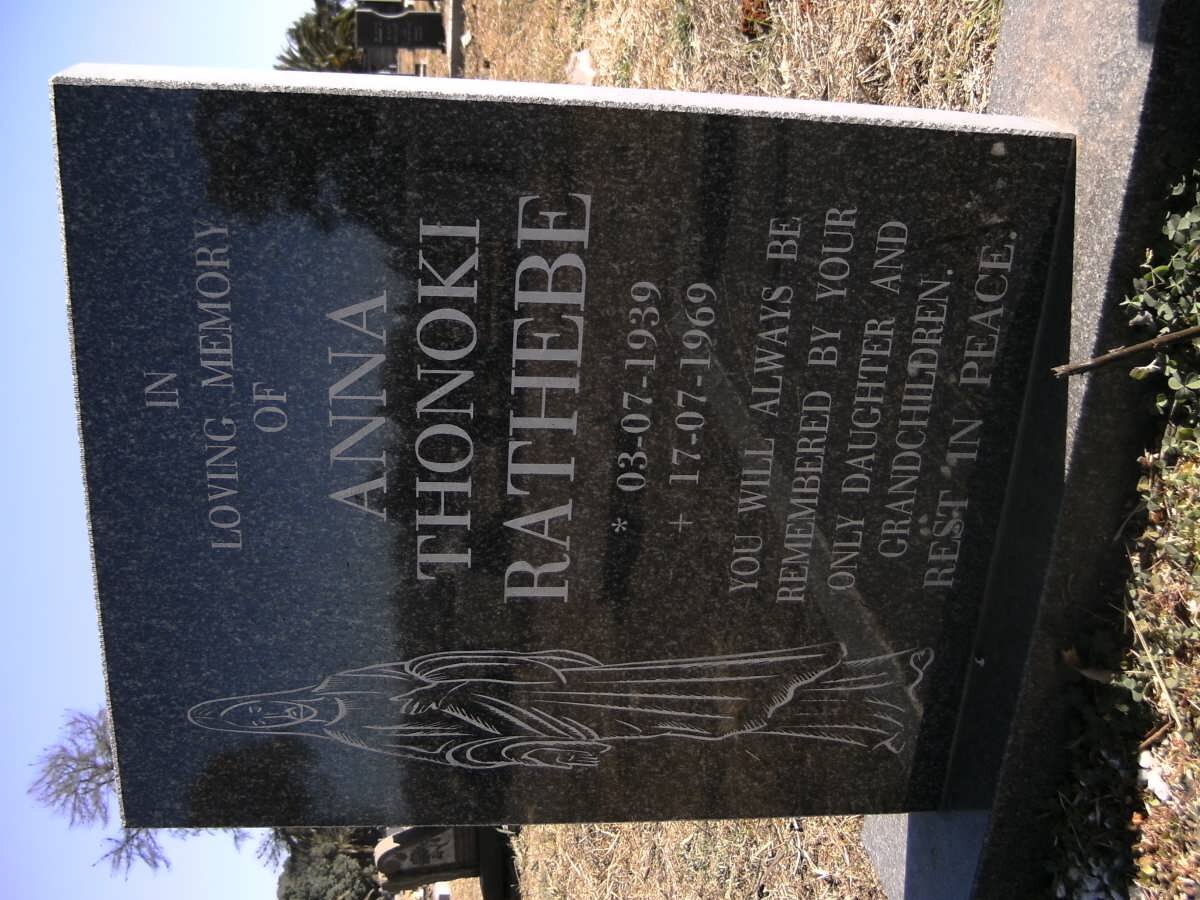 RATHEBE Anna Thonoki 1939-1969