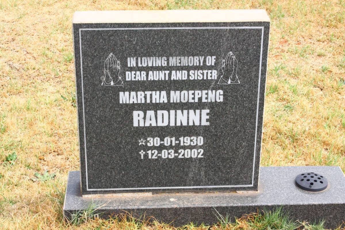 RADINNE Martha Moepeng 1930-2002
