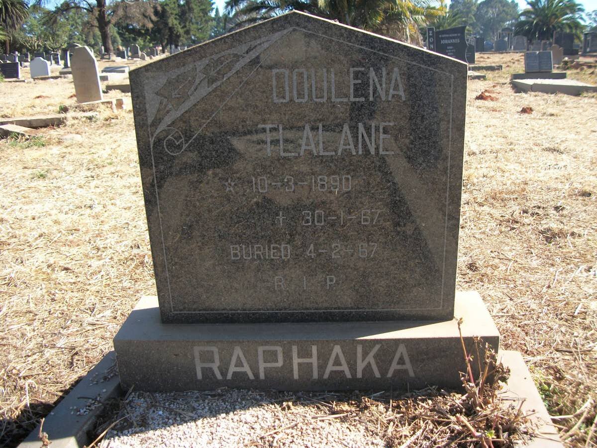 RAPHAKA Doulena Tlalane 1890-1967