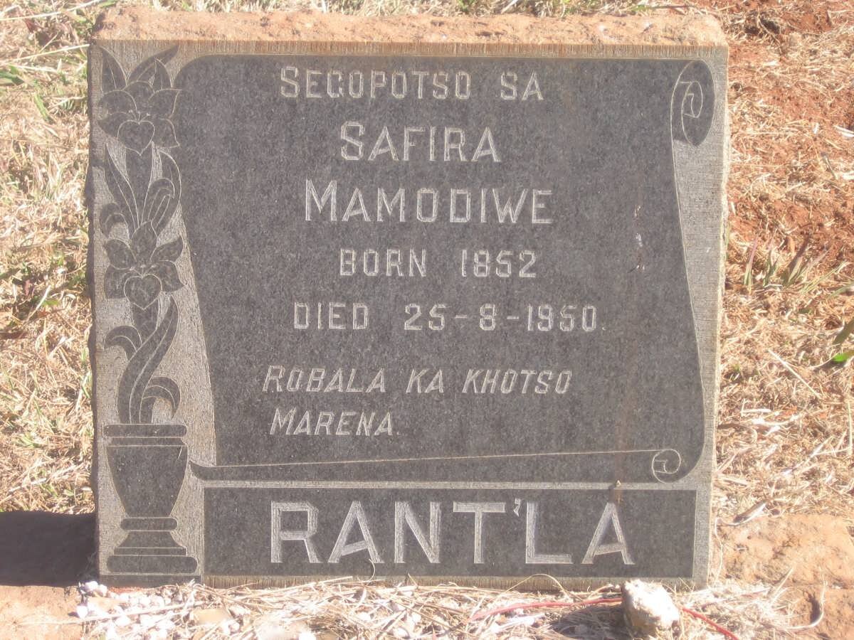 RANTLA Safira Mamodiwe 1852-1950