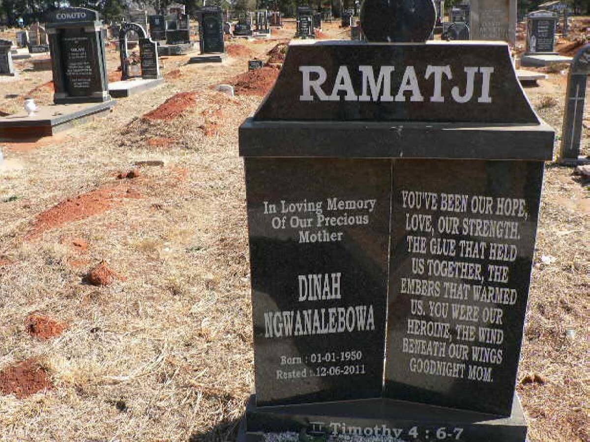 RAMATJI Dinah Ngwanalebowa 1950-2011