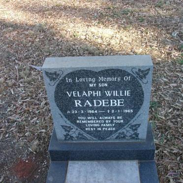 RADEBE Velaphi Willie 1964-1965