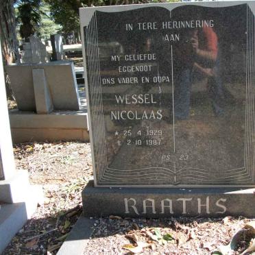 RAATHS Wessel Nicolaas 1929-1987