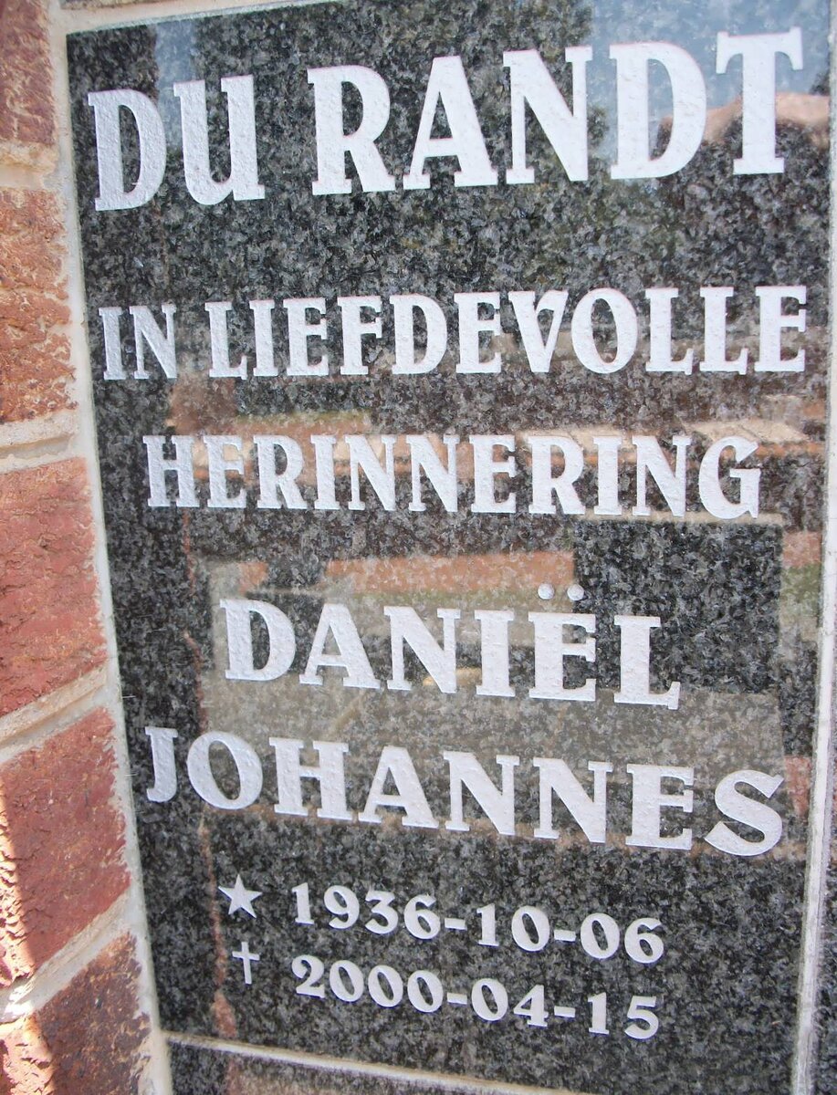 RANDT Daniël Johannes, du 1936-2000