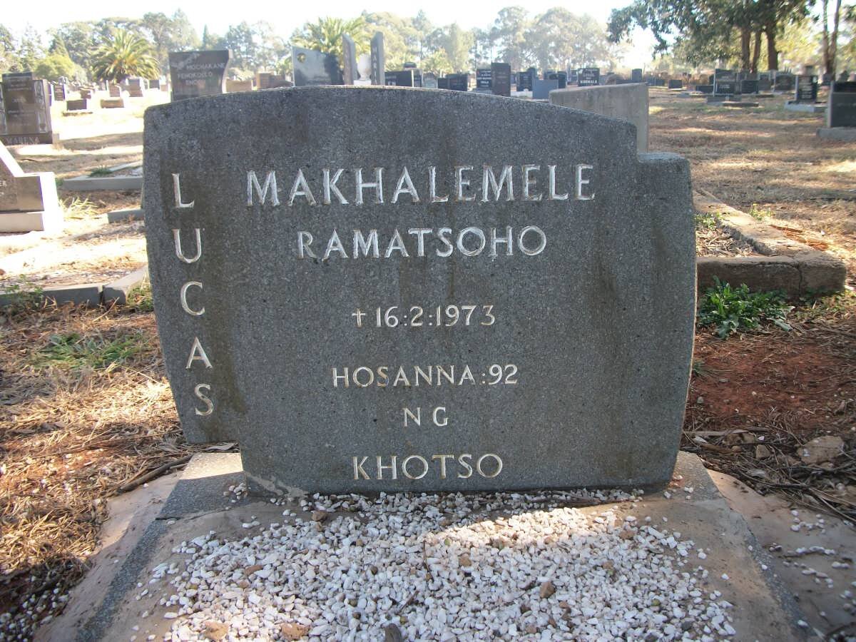 RAMATSOHO Lucas Makhalemele -1973