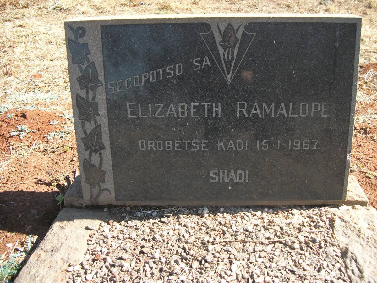 RAMALOPE Elizabeth -1967