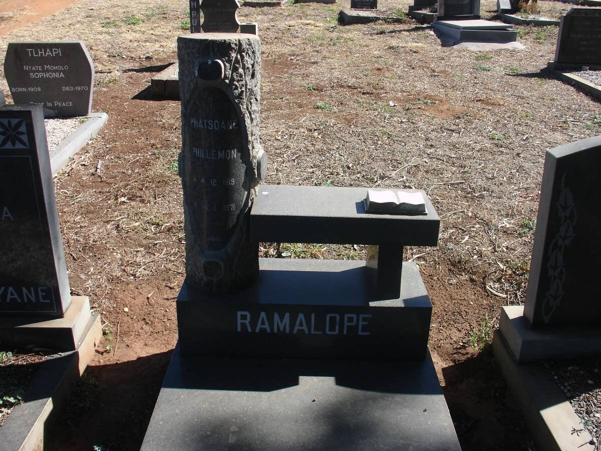 RAMALOPE Phatsoane Phillemon 1919-1971