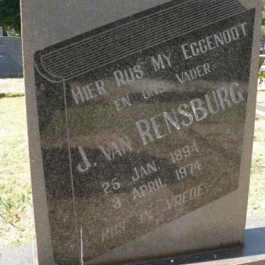 RENSBURG J., van 1894-1974