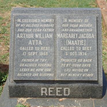 REED Arthur William -1955 &amp; Margaret Jacoba -1974