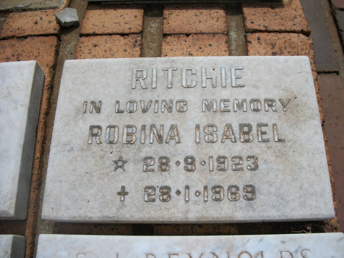 RITCHIE Robina Isabel 1923-1969