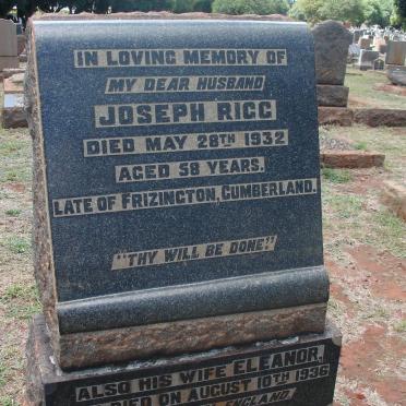 RIGG Joseph -1932 &amp; Eleanor -1936