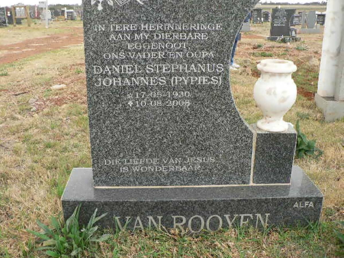 ROOYEN Daniel Stephanus Johannes, van 1930-2008