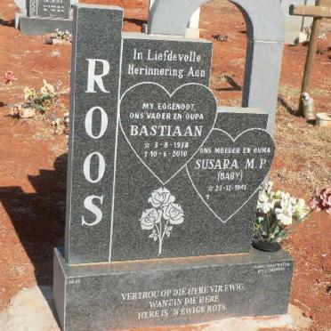 ROOS Bastiaan 1938-2010 &amp; Susara M.P. 1941-