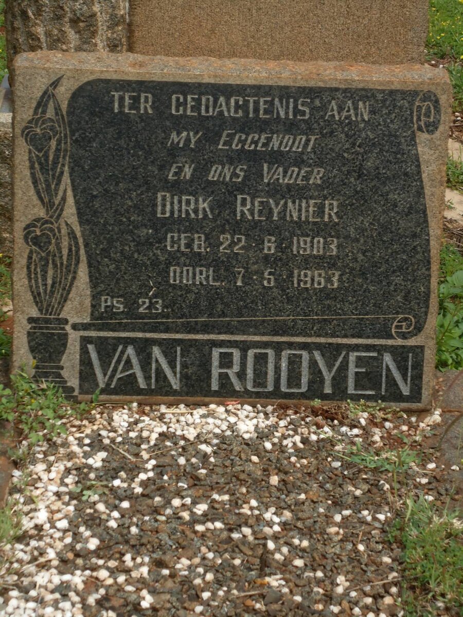 ROOYEN Dirk Reynier, van 1903-1963