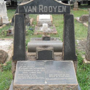 ROOYEN Elizabetha Catharina, van nee BARNARD 1875-1942