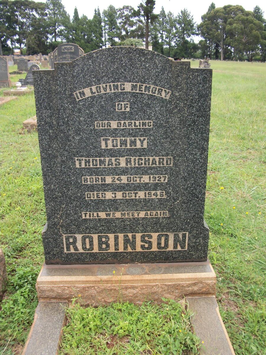 ROBINSON Thomas Richard 1927-1946