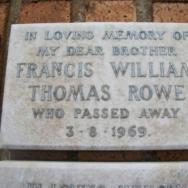 ROWE Francis William Thomas -1969