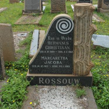 ROSSOUW Hermanus Christiaan 1899-1963 &amp; Margaretha Jacoba 1913-1985