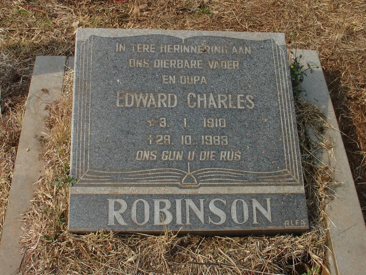ROBINSON Edward Charles 1910-1988
