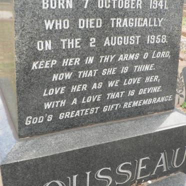 ROUSSEAU Carol Ann 1941-1958 :: ROUSSEAU Peter Sarel -1970