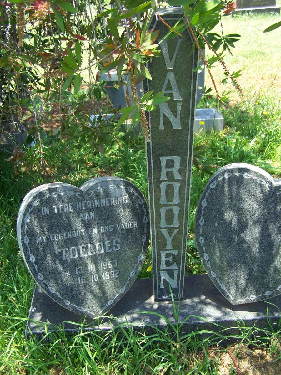 ROOYEN Toeloes, van 1953-1992