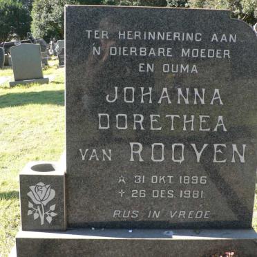ROOYEN Johanna Dorethea, van 1896-1981