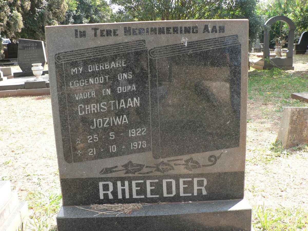RHEEDER Christiaan Joziwa 1922-194
