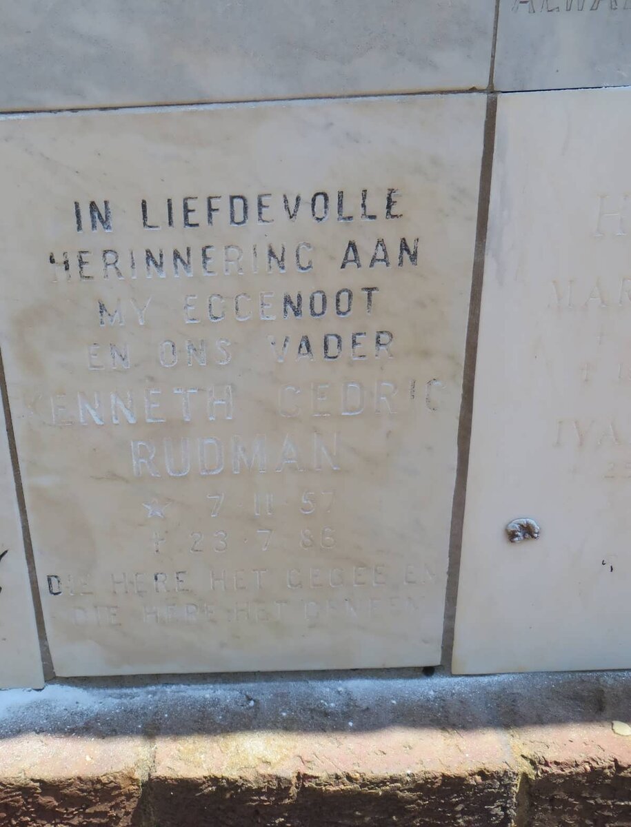 RUDMAN Kenneth Cedric 1957-1986