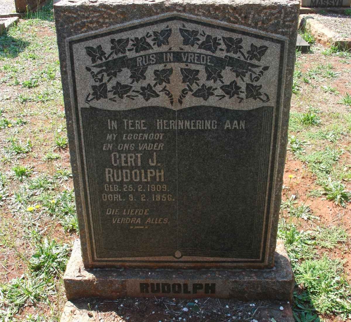 RUDOLPH Gert J. 1909-1956