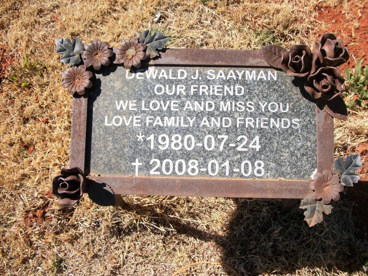 SAAYMAN Dewald J. 1980-2008
