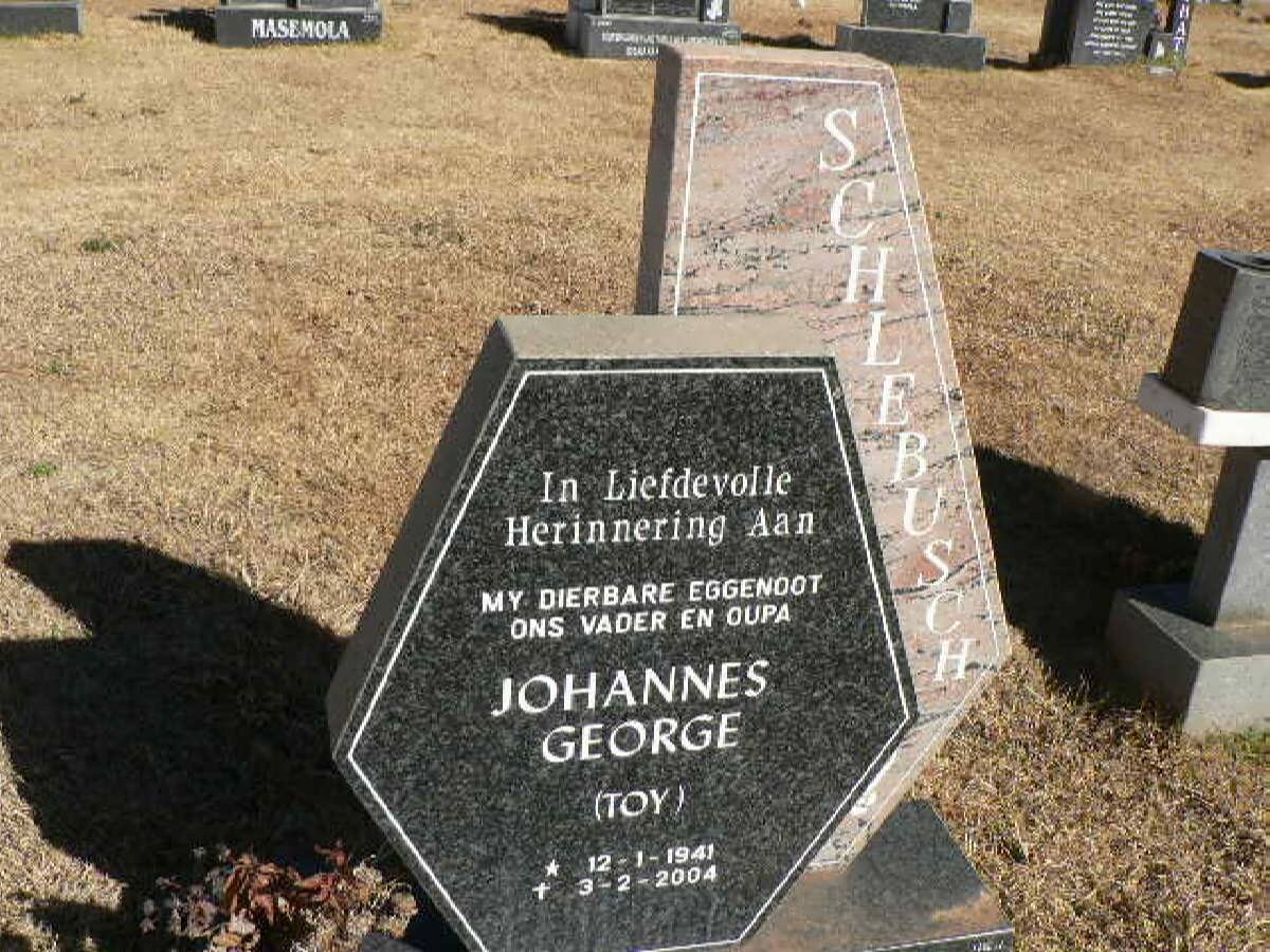 SCHLEBUSCH Johannes George 1941-2004