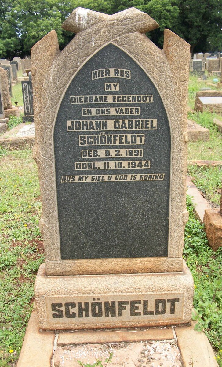 SCHONFELDT Johann Gabriel 1891-1944