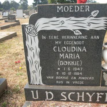 SCHYFF Cloudina Maria, v.d. 1947-1984