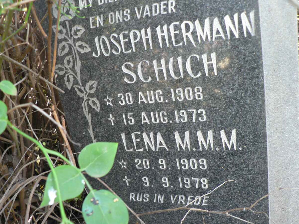 SCHUCH Joseph Hermann 1908-1973 &amp; Lena M.M.M. 1909-1978