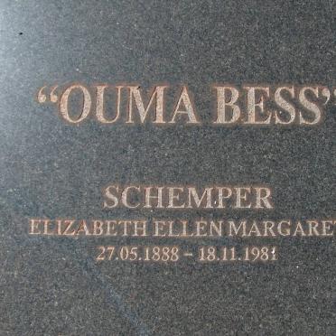 SCHEMPER Elizabeth Ellen Margaret 1888-1981